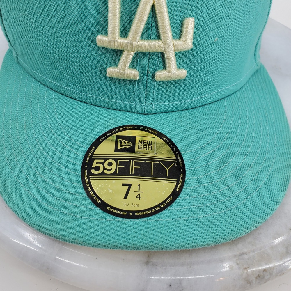 New Era 59FIFTY LA Dodgers Teal First LA World Series Fitted Hat Size 7 1/4 - Picture 10 of 11